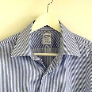 Brooks Brothers Dress Shirts Non-Iron 15 1/2 - 32 Blue Stripe